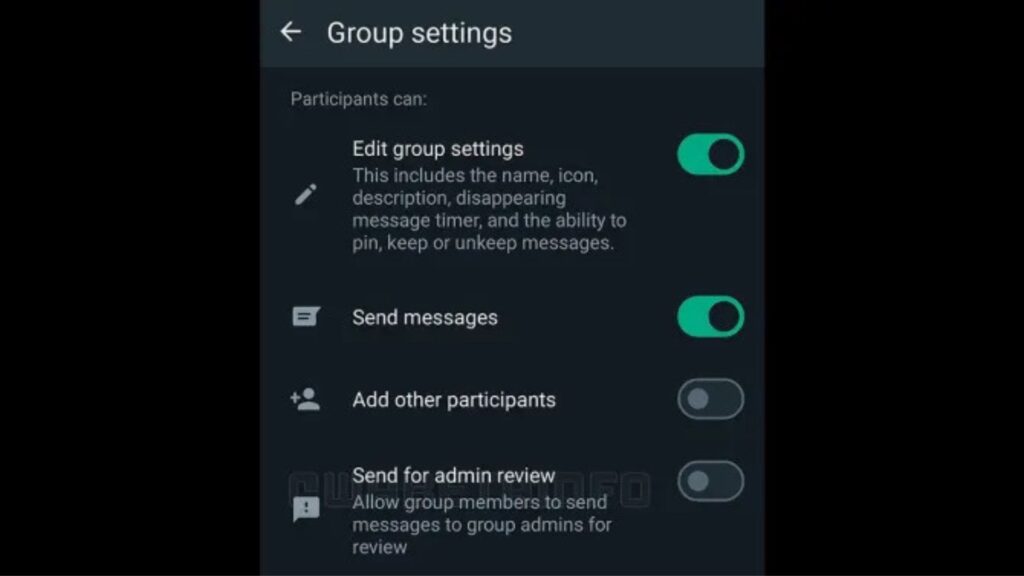 whatsapp new admin review feature