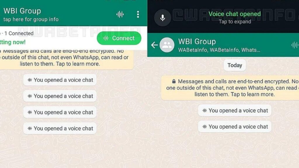 whatsapp update voice chat in group